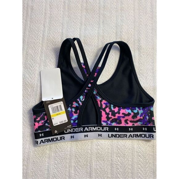 Under Armour Youth Medium Crossback
Printed Sports Bra - Picture 3 of 6